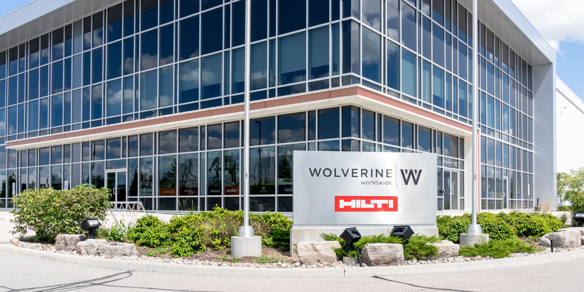 Outside of a Wolverine Worldwide corporate building